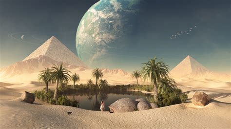 Desert Oasis Landscape Wallpapers - 4k, HD Desert Oasis Landscape ...