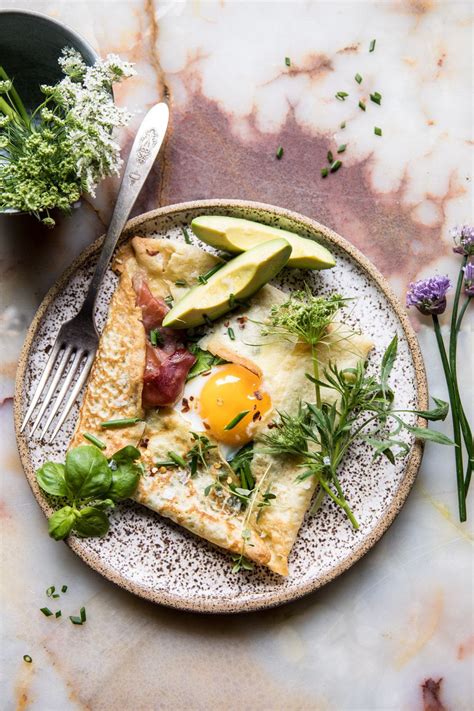 Baked Egg Crepes with Spring Herbs and Avocado. - Half Baked Harvest