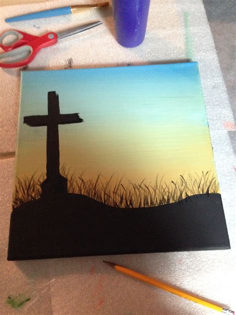 cross silhouette canvas painting - STC: create picture of the shadow of the cross over the empty ...