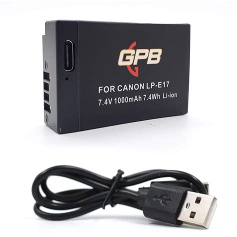 GPB rechargeable battery for canon LP-E17 + USB cable - Photo Freedom - Digital Cameras, Lenses ...