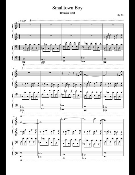 Small Town Boy - Bronski Beat sheet music for Piano download free in PDF or MIDI