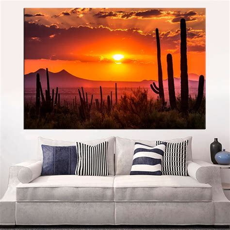 Tucson Arizona large canvas art Sonoran desert canvas print | Etsy