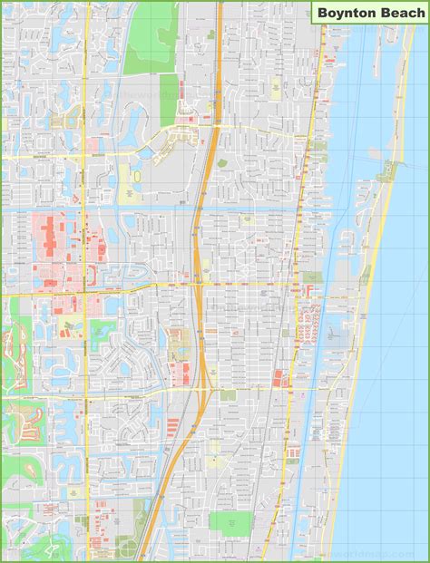 Large detailed map of Boynton Beach