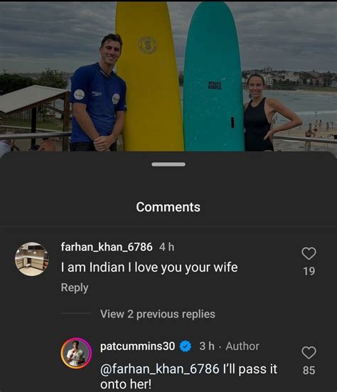 'I Love Your Wife': Pat Cummins Responds To An Indian Fan's Comment ...