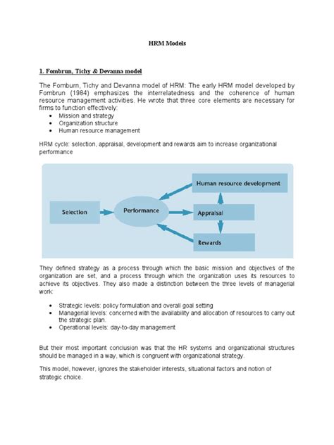 HRM Models | Human Resource Management | Strategic Management