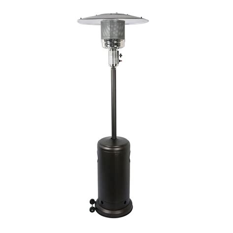 Baner Garden PH02-S Outdoor Standing Propane Patio Heater with Cover-Commercial Tall Hammered ...