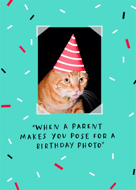 Personalised Funny Cat Kids Birthday Card – Hallmark