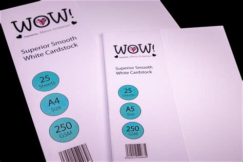 WOW! Superior Smooth White Cardstock - A4 - 5060210529628