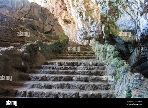 The stairs to the Caves Cacahuamilpa Guerrero, Mexico Stock Photo - Alamy