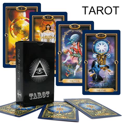 full English gold Tarot deck card game mysterious tarot cards for women board game-in Board ...