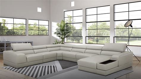 Modern Furniture Italian Leather Living Room Sectional Sofa Set | Baci ...