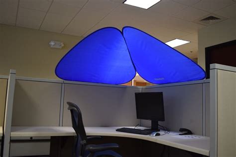 Shield your Workspace | Open office design, Overhead lighting, Open office