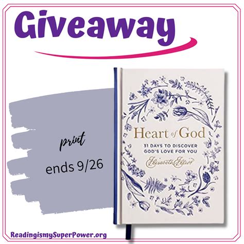 Heart of God - Elliot - Giveaway - Reading Is My SuperPower