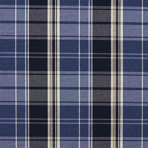 E809 Dark And Light Blue Classic Plaid Jacquard Upholstery Fabric