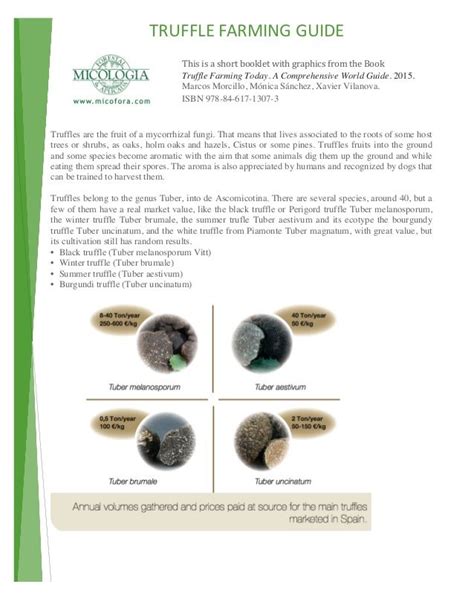 TRUFFLE FARMING GUIDE This is a short booklet with graphics from the Book Truffle Farming T ...