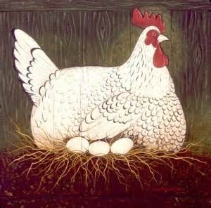 Folk Art Chicken Painting at PaintingValley.com | Explore collection of ...