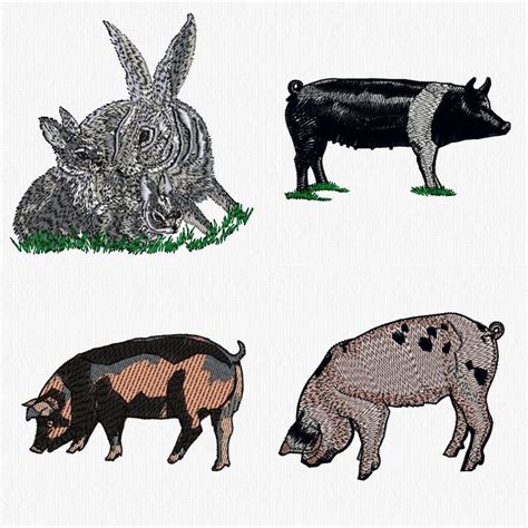 Farm Animals 1 Machine Embroidery Designs - Etsy