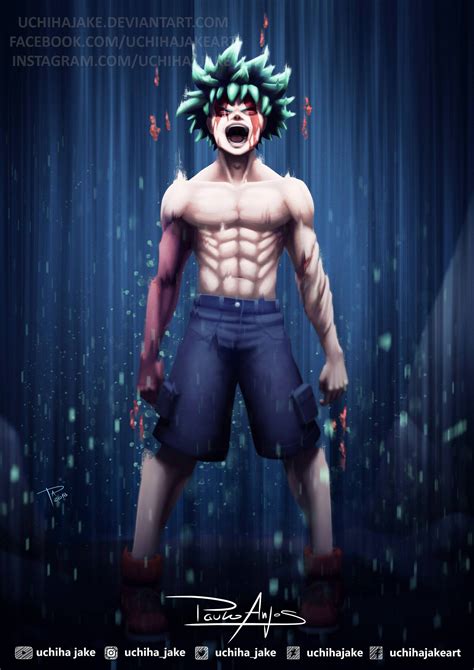 Deku Vs Muscular Art - Yellow Flower Wallpaper