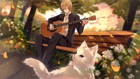 Anime Boy Playing Guitar Wallpaper, HD Anime 4K Wallpapers, Images and Background - Wallpapers Den