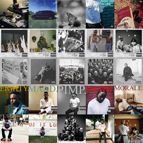 Kendrick Lamar Albums in different Kendrick Lamar Eras