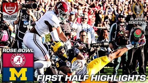 Rose Bowl HALFTIME HIGHLIGHTS: Alabama Crimson Tide vs. Michigan ...