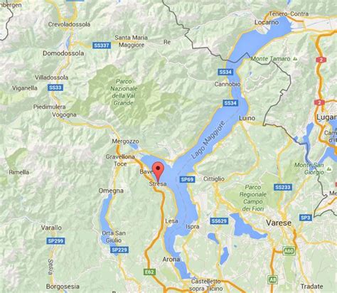 Where is Stresa on map Lake Maggiore