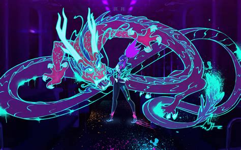 K/DA Akali Dragon Neon LoL League of Legends lol - Free 4k Wallpapers - 40.000+ Free 4k ...