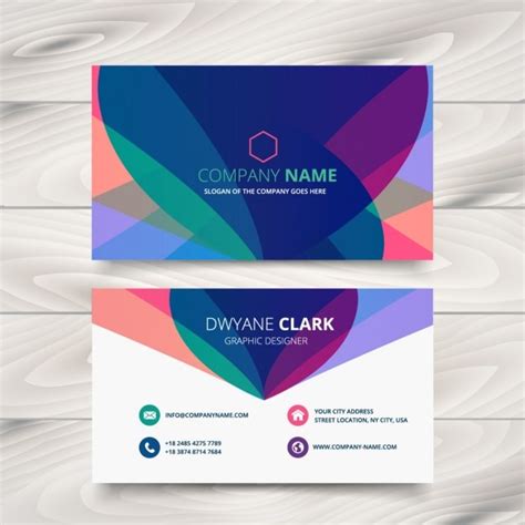 Free Vector | Modern colorful business card