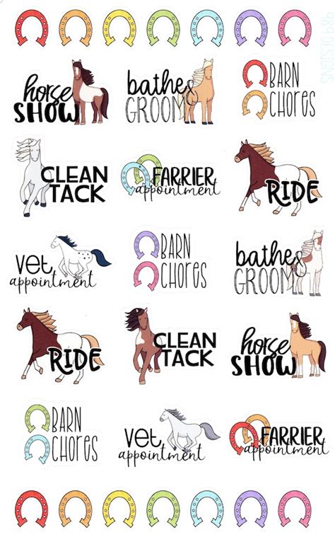 All About Horses Planner Stickers Horse Planner Stickers - Etsy