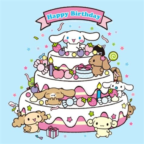 Happy birthday cinnamoroll! | Happy birthday printable, Hello kitty birthday, Happy birthday ...