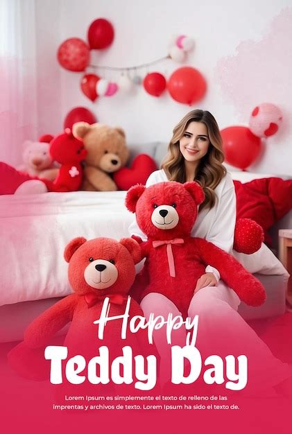 Premium PSD | Happy teddy day