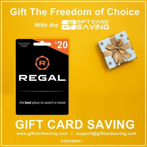 Regal Cinema Gift Card Saving | Cinema gift, Gift card, Movie gift