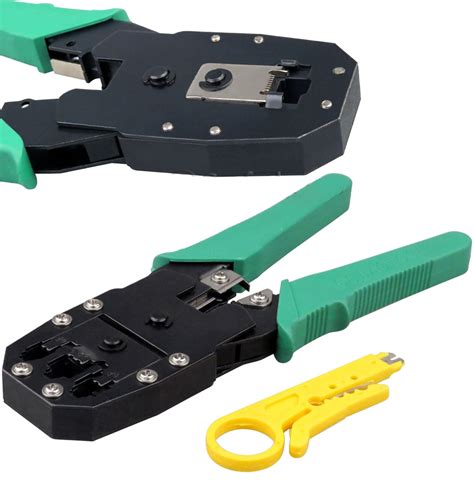 RJ45 Crimping Tool Cat5e Cat6 Cat7 Network Ethernet Cable Crimp Cutter ...