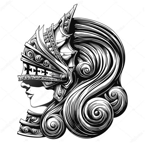 Download - Valkyrie in the Shell — Stock Illustration | Valkyrie tattoo ...