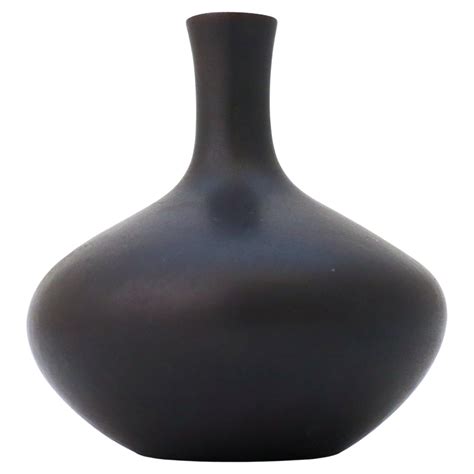 Black Ceramic Vase - Carl-Harry Stålhane - Rörstrand - Mid 20th Century ...