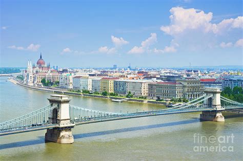 Budapest Skyline and Chain Bridge over the river Danube, Budapest, Hungary Photograph by Neale ...