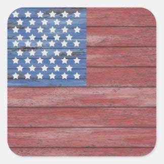 Rustic American Flag Stickers | Zazzle