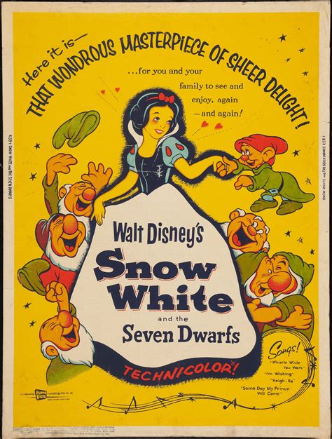 Filmic Light - Snow White Archive: 1958 US 30x40 Snow White Poster