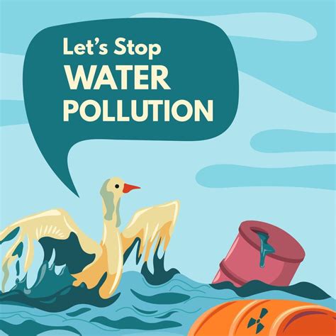 Lets stop water pollution, save oceans and seas 17519846 Vector Art at Vecteezy