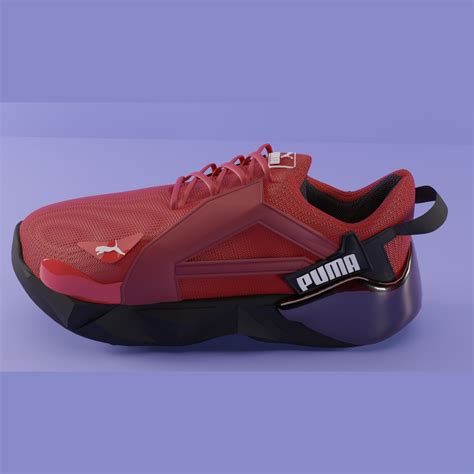 Red Puma Running Shoes model - TurboSquid 2004189