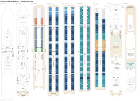 Crystal Serenity Deck 9 - Seabreeze Deck Plan Tour