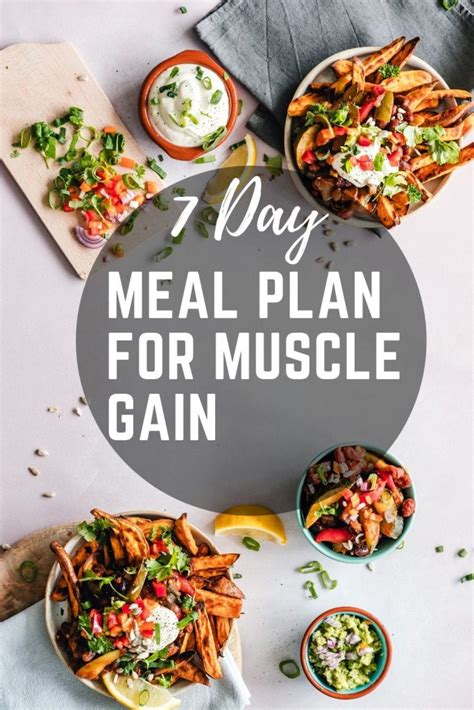 7 Day Meal Plan for Muscle Gain - The Meal Prep Ninja | Protein meal plan, Food to gain muscle ...