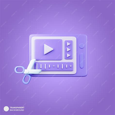 Premium PSD | Video editing icon 3d render illustration