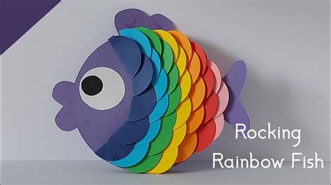 How To Make Rocking Rainbow Fish For Kids / Easy Paper Crafts / Nursery Craft Ideas / 5 Minute ...