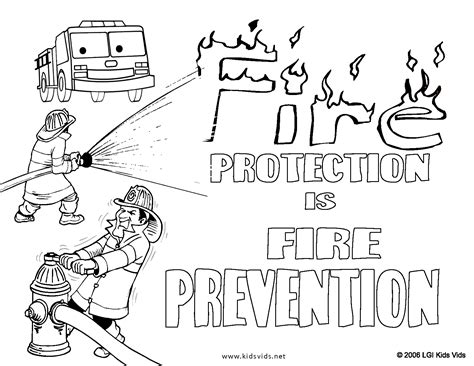 Free Fire Prevention Coloring Pages Coloring Pages