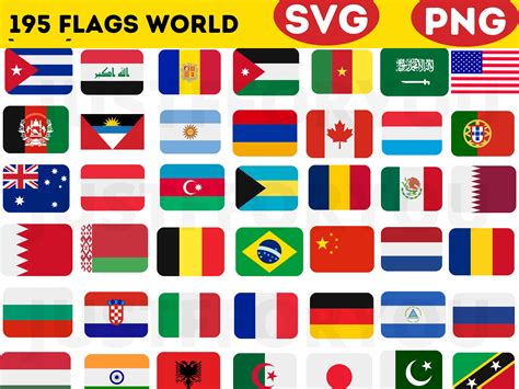 Flags of the world flags countries clipart world flags flag - Etsy 日本