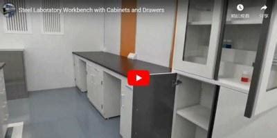 Steel Laboratory Workbench with Cabinets and Drawers - ZH Labs Furniture