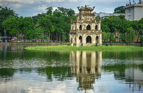 Turtle Tower Thap Rua in Hoan Kiem Lake Sword Lake, Ho Guom in Hanoi, Vietnam. Stock Image ...