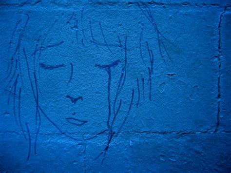 Blue Wall Graffiti Face Woman Tear | Christopher Sessums | Flickr