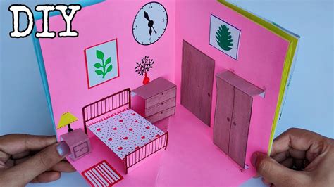 How To Make Paper Doll House | DIY Pop-up Doll House| DIY Book House ...